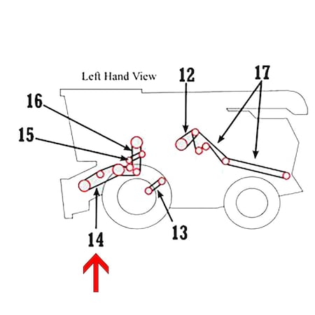Aic Replacement Parts Belt, Feeder House Drive Fits John Deere 9400 9410 9450 9500 9510 WN-H161648-PEX